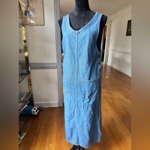 VTG Blue Denim Maxi Dress